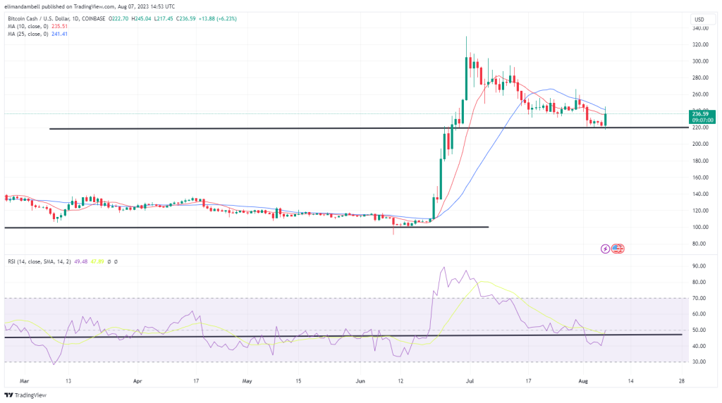 Biggest Movers: BCH 5% Higher on Monday, XLM Avoids Drop Below Support