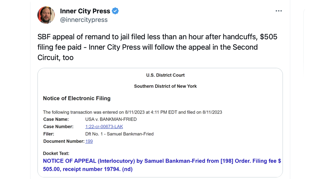 FTX Boss Sam Bankman-Fried in Custody, Bail Revoked, Remanded to Jail FTX Boss Sam Bankman-Fried in Custody, Bail Revoked, Remanded to Jail