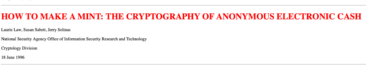 Did the NSA Invent Bitcoin? A 1996 Research Paper Reignites the Debate