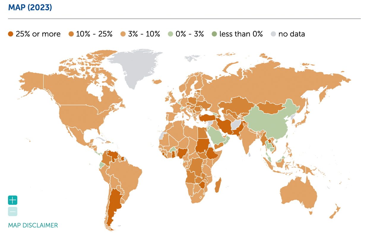 From Venezuela's 360% to Ghana’s 42%, 10 Countries Worldwide Feel the Sting of Inflation