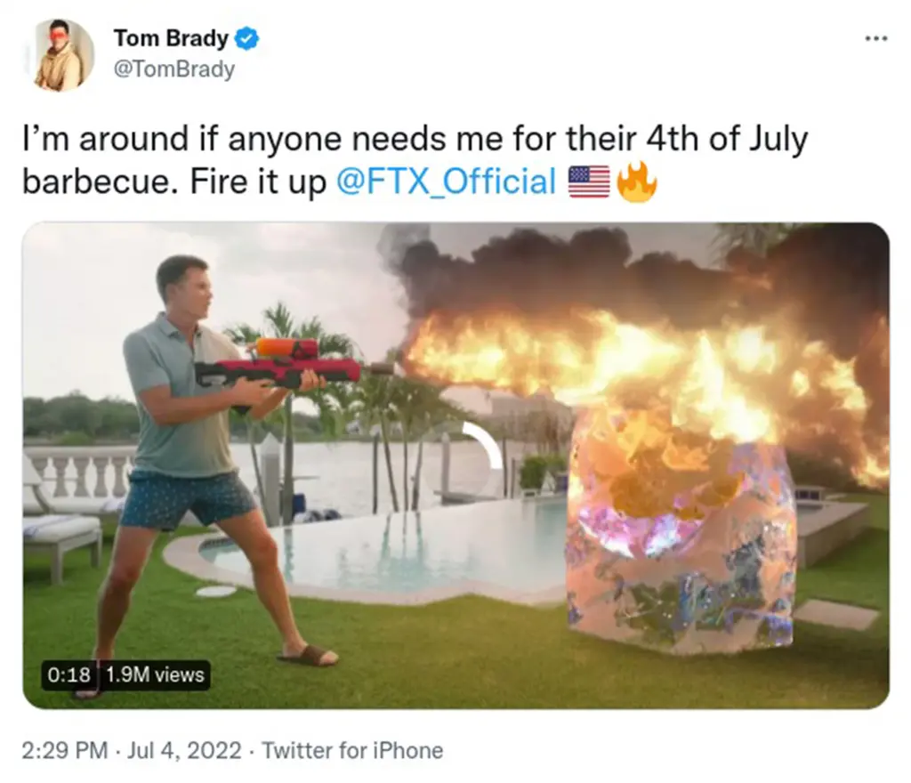 Report: Tom Brady Received $55 Million for FTX Commercials Before Its Collapse