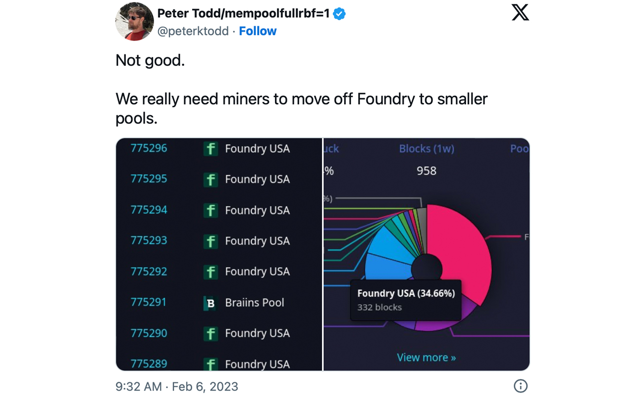 Critics Alarmed as 2 Major Mining Pools Dominate Over 50% of Bitcoin Hashrate