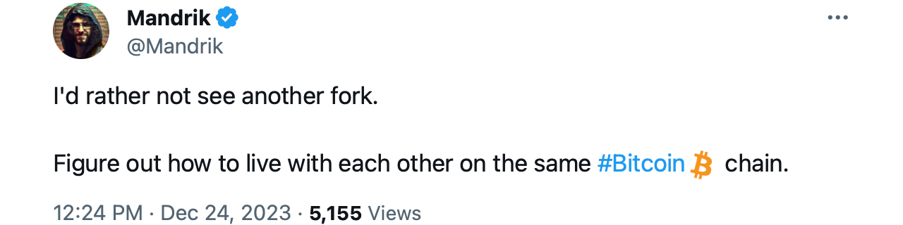 Обсуждения форка Биткоина проявляются на фоне ограничений пространства блоков и Ordinal Обсуждения форка Биткоина проявляются на фоне ограничений пространства блоков и Ordinal