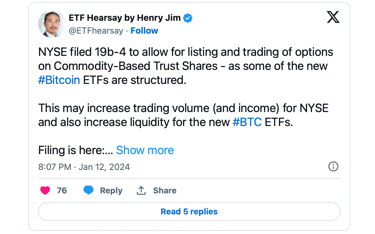 Le Mouvement Stratégique de NYSE — Les Options sur les ETF de Bitcoin Prêtes à Dynamiser le Marché Le Mouvement Stratégique de NYSE — Les Options sur les ETF de Bitcoin Prêtes à Dynamiser le Marché