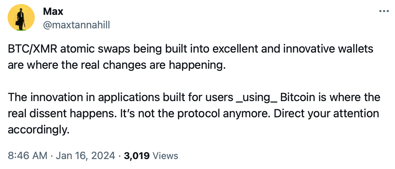 Samourai Wallet Unveils Privacy-Enhancing BTC to XMR Atomic Swaps in Beta Launch Samourai Wallet Unveils Privacy-Enhancing BTC to XMR Atomic Swaps in Beta Launch