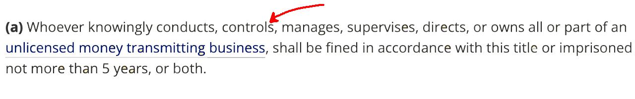 Does Money Transmitting Require Control? DOJ Says No in Tornado Cash Litigation ¿Requiere la Transmisión de Dinero Control? El DOJ Dice Que No en la Litigación de Tornado Cash