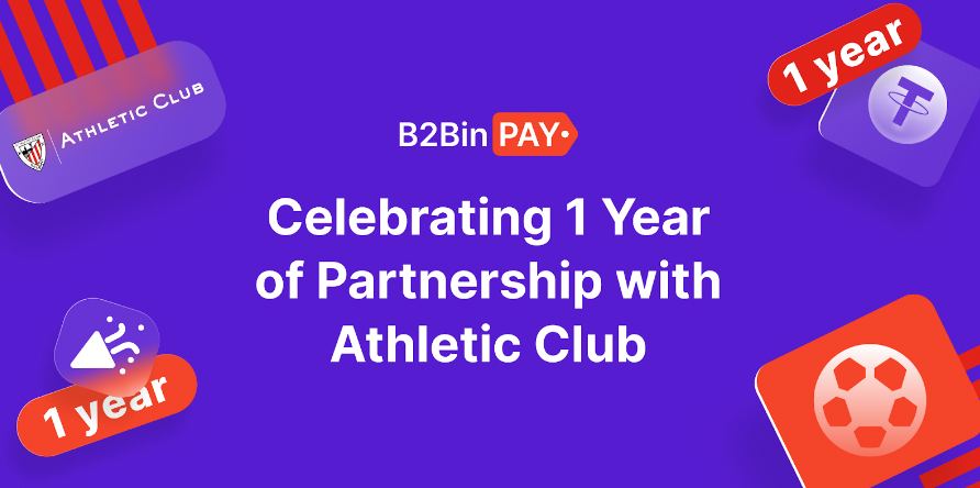 B2BinPay celebra un año de colaboración con el Athletic Club