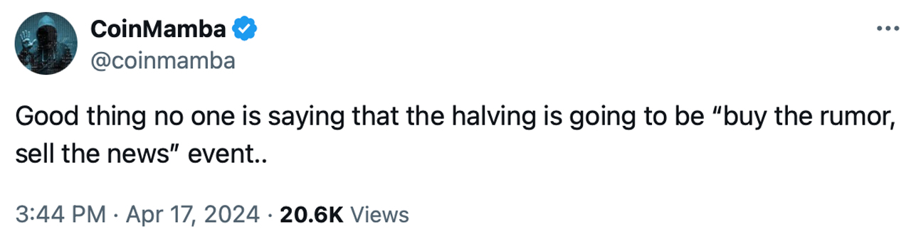 Un Regard sur Comment le Halving de Bitcoin Peut Déclencher des Réactions de 'Vendre la Nouvelle' ou 'Vendre la Rumeur'