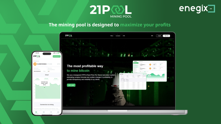 Enegix Global Launches New Bitcoin Mining Brand 21pool After Halving