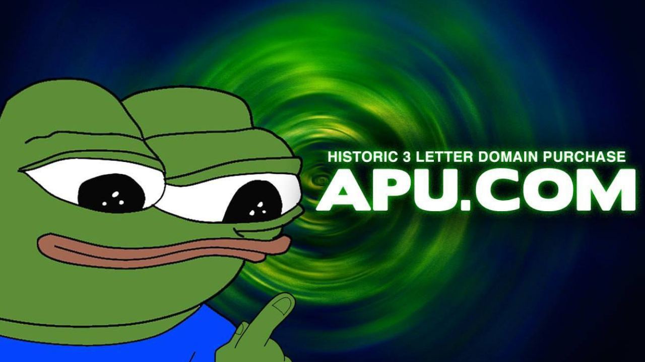 Apu Community Hits the Jackpot by Acquiring the Ultra-Rare Domain APU.COM –  Standard PR Bitcoin News