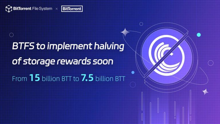 Halving of BTFS Storage Rewards