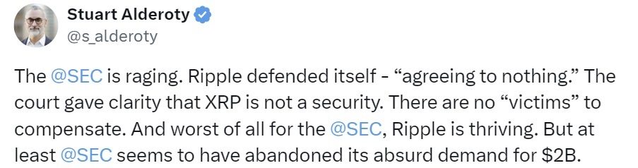 Capo Legale di Ripple Contro le Accuse della SEC: Nessuna Vittima da Compensare Capo Legale di Ripple Contro le Accuse della SEC: Nessuna Vittima da Compensare