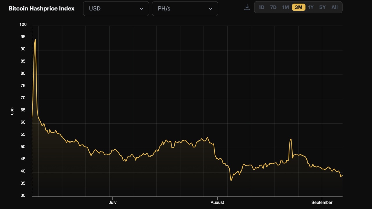 Taxa de hash do Bitcoin atinge alta recorde à medida que os preços caem abaixo de US$ 55 mil