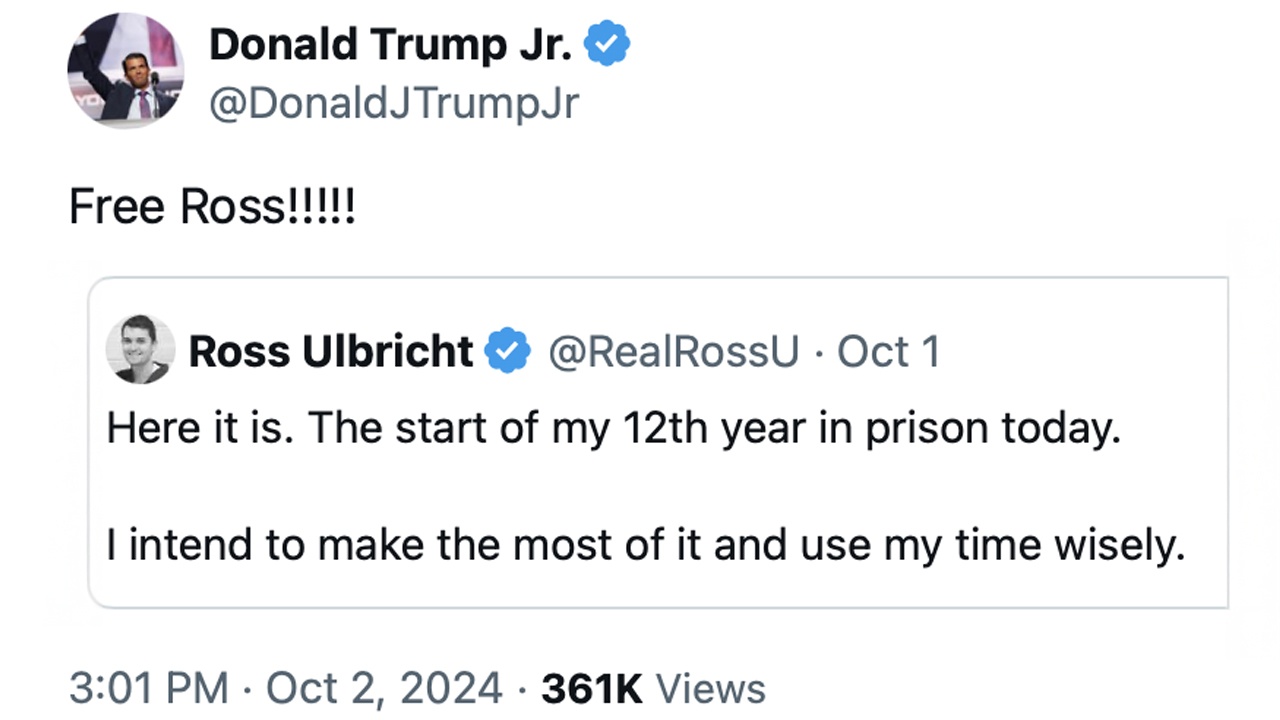 Donald Trump reafirma promessa de comutar sentença de Ross Ulbricht