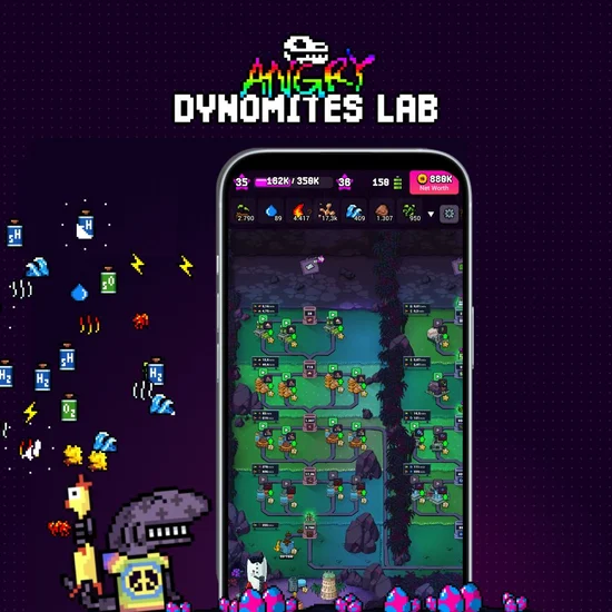 Entre no Laboratório World of Angry Dynomites baseado em tokens