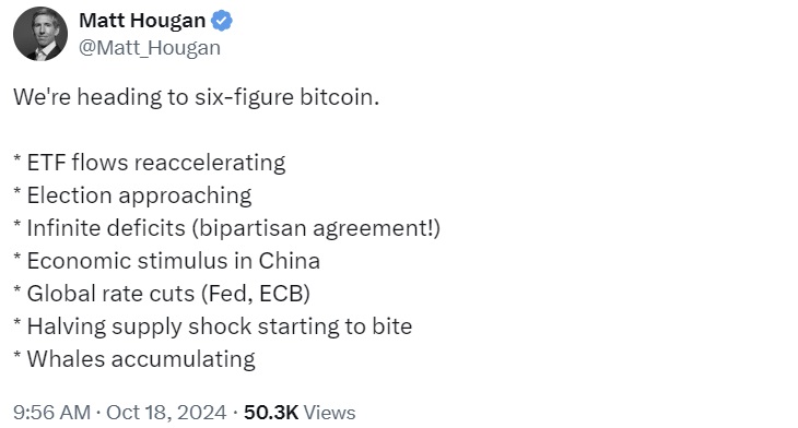 'Nos dirigimos hacia un bitcoin de seis cifras' — Qué está impulsando esta audaz predicción 'Nos dirigimos hacia un bitcoin de seis cifras' — Qué está impulsando esta audaz predicción