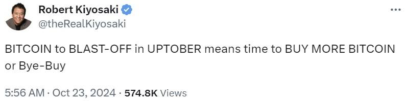 Robert Kiyosaki Memprediksi Ledakan Bitcoin โ Menyatakan Saatnya Membeli BTC Robert Kiyosaki Memprediksi Ledakan Bitcoin โ Menyatakan Saatnya Membeli BTC