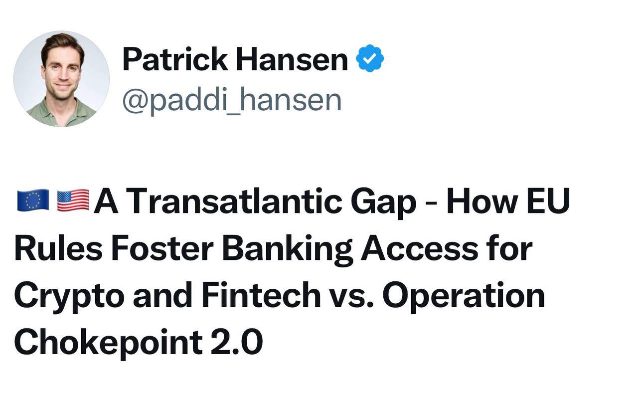 Analyse zeigt: EU-Banking-Regeln geben Kryptofirmen einen Vorteil gegenüber ihren US-Gegenparts Analyse zeigt: EU-Banking-Regeln geben Kryptofirmen einen Vorteil gegenüber ihren US-Gegenparts