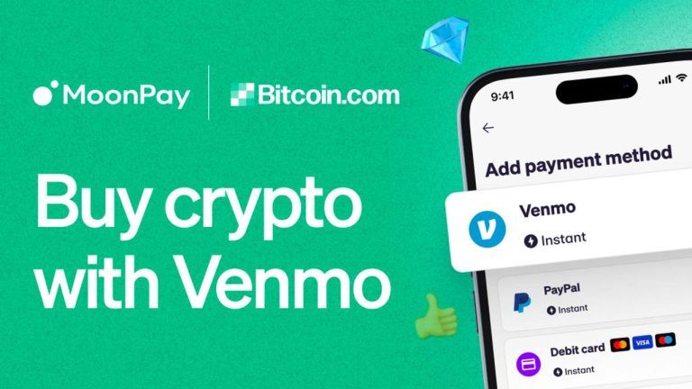 Bitcoin.com Now Accepts Venmo for Bitcoin and Crypto Purchases in the US, Powered by MoonPay