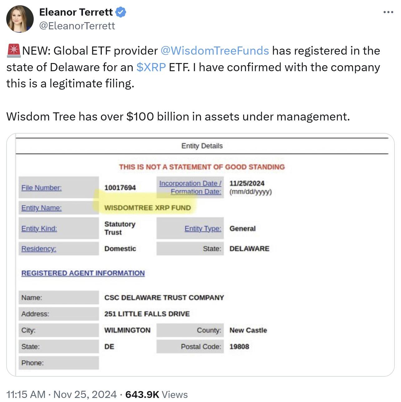 $113B Asset Manager Files to Launch XRP ETF in US Amid Shifting Crypto Policies