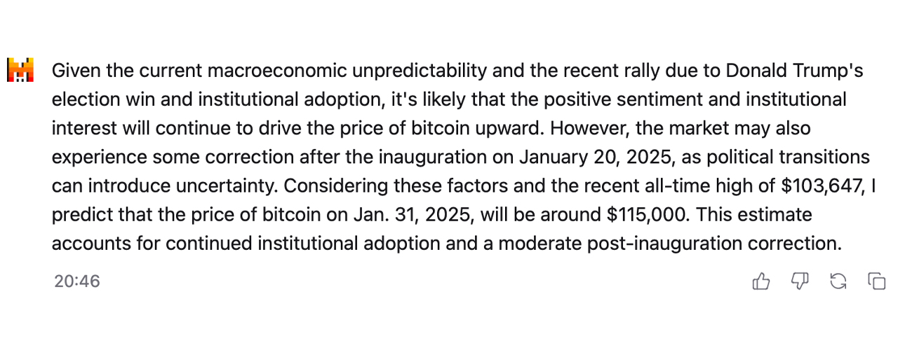 AI prophezeit Bitcoins zukünftigen Preis: Wird BTC bis Ende Januar 2025 steigen oder sinken? AI prophezeit Bitcoins zukünftigen Preis: Wird BTC bis Ende Januar 2025 steigen oder sinken?