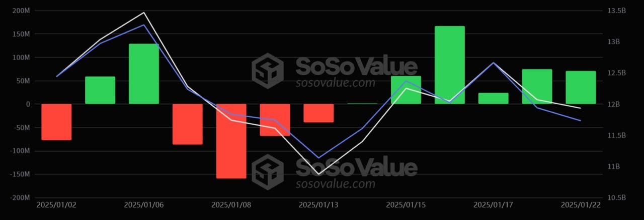 Bitcoin and Ether ETFs Achieve 5-Day Inflow Streak