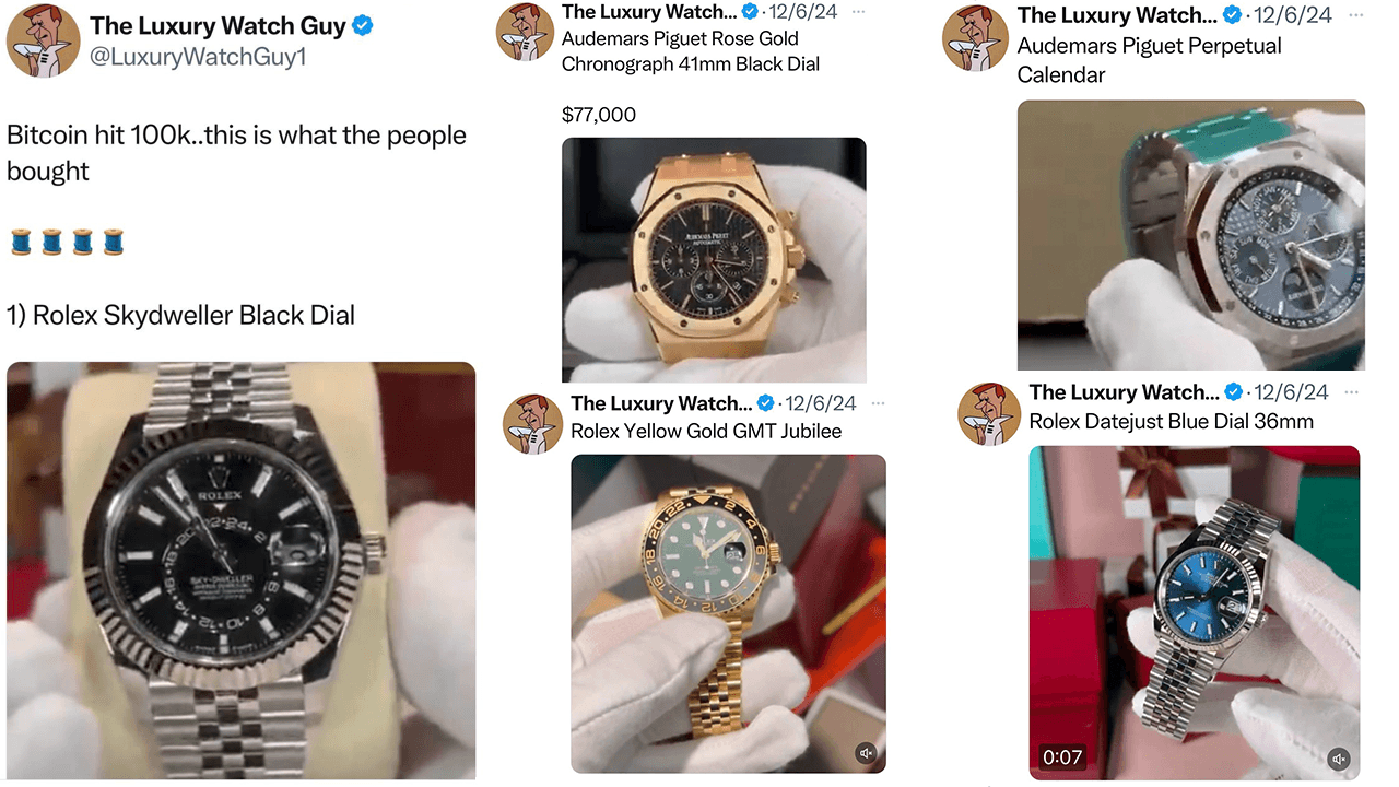 From Crypto Gains to Timeless Treasures: Bitcoiners Embrace Luxury Watches From Crypto Gains to Timeless Treasures: Bitcoiners Embrace Luxury Watches