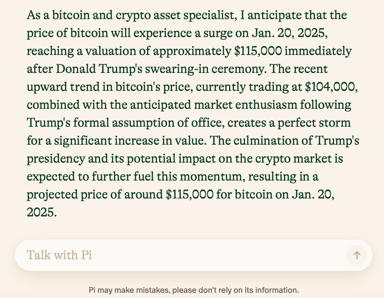 트럼프의 취임이 비트코인 폭발을 일으킬 것인가? AI 챗봇이 전망한다