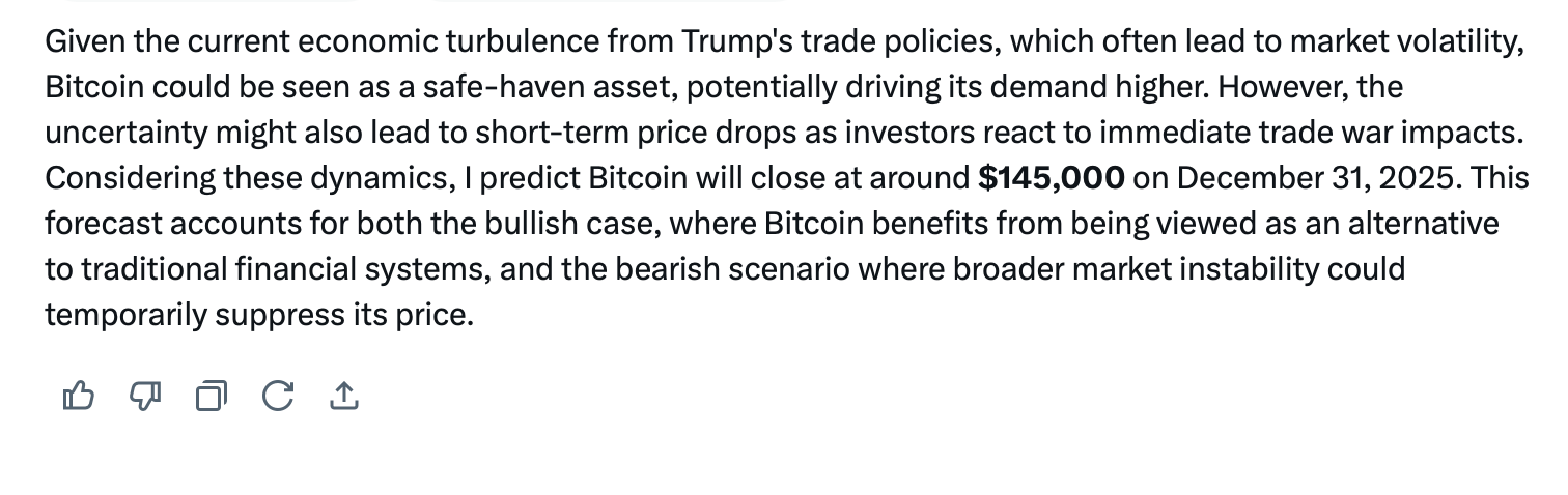 From Deepseek to Chatgpt: 15 AI Chatbots Forecast Bitcoin’s 2025 Closing Price From Deepseek to Chatgpt: 15 AI Chatbots Forecast Bitcoin’s 2025 Closing Price