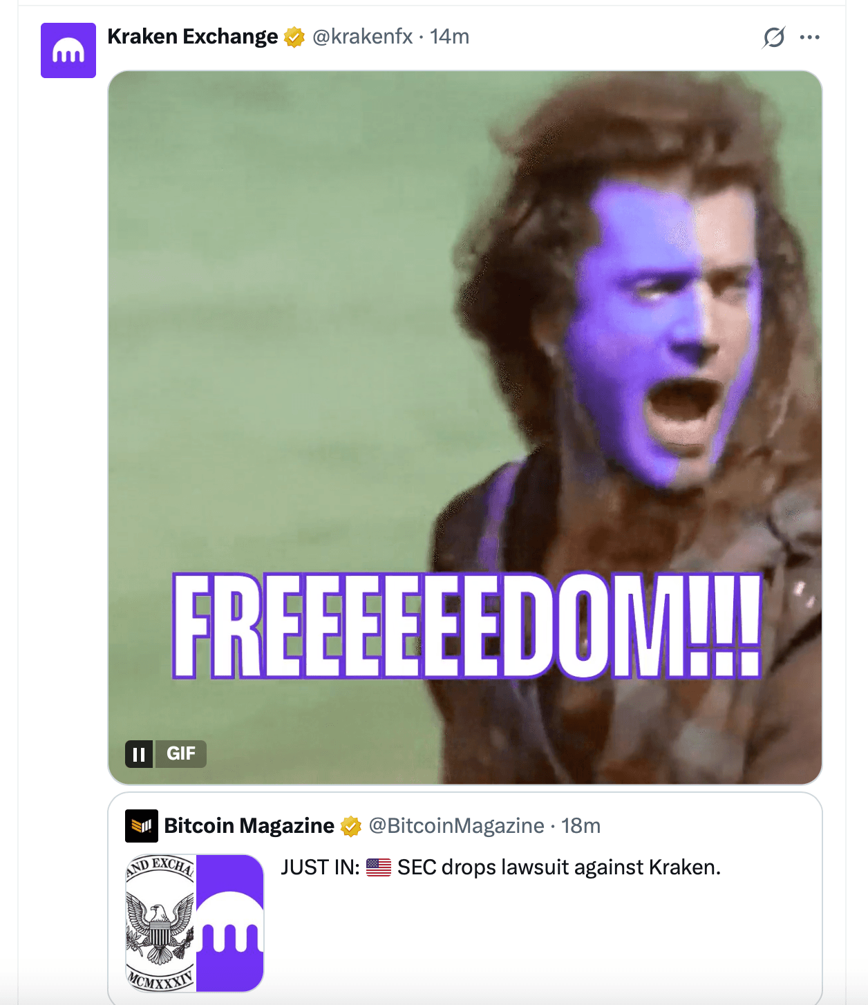 La SEC Archivia il Caso Legale Contro Kraken, Conferma l'Exchange La SEC Archivia il Caso Legale Contro Kraken, Conferma l'Exchange