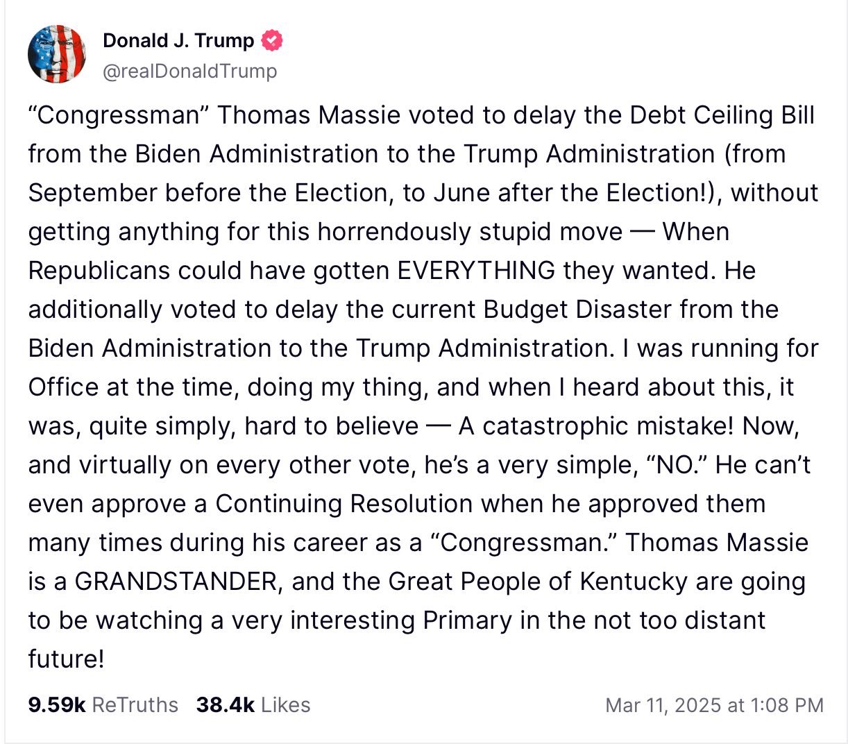 Republikaneren Thomas Massie omfavner Bitcoin midt i Trump-fejden over økonomiske sammenstød Republikaneren Thomas Massie omfavner Bitcoin midt i Trump-fejden over økonomiske sammenstød