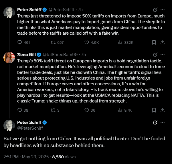 Ekonom Stämplar Trumps EU-tullhot som ‘Marknadsmanipulation’ Ekonom Stämplar Trumps EU-tullhot som ‘Marknadsmanipulation’