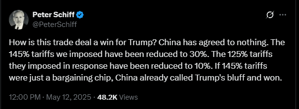 Oro Scende mentre la Guerra Commerciale USA-Cina Si Scongela; Bitcoin Rimane Stabile Oro Scende mentre la Guerra Commerciale USA-Cina Si Scongela; Bitcoin Rimane Stabile