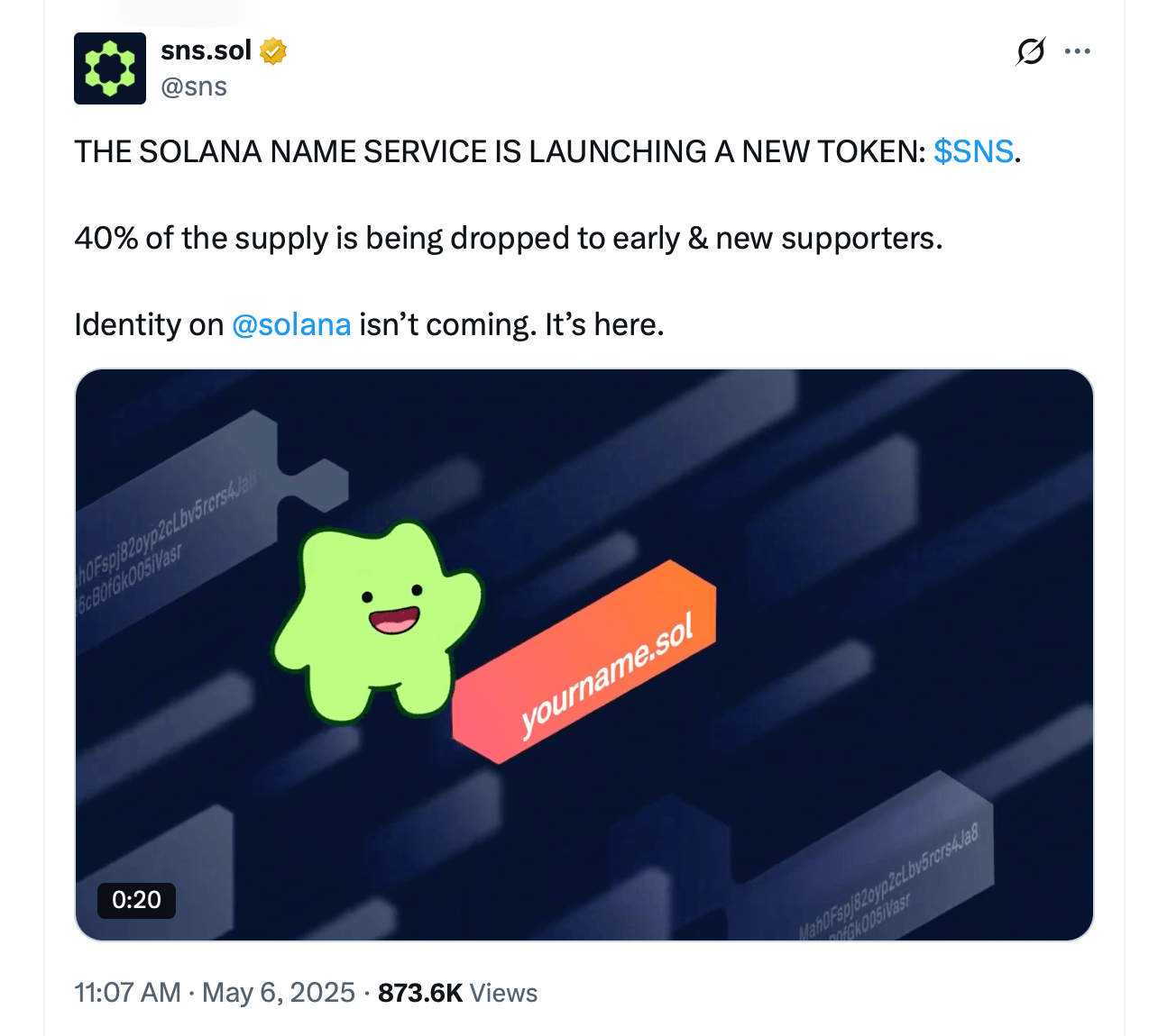 Solana Ad Soyadı Servisi Yönetim Topluluğunu Güçlendirmek İçin SNS Tokenini Başlattı Solana Ad Soyadı Servisi Yönetim Topluluğunu Güçlendirmek İçin SNS Tokenini Başlattı