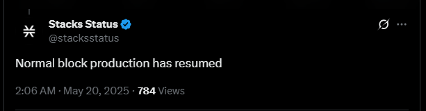 Stacks Hervat Blokproductie Te Midden van Waarschuwingen voor ‘Occasionele Degradatie’ Stacks Hervat Blokproductie Te Midden van Waarschuwingen voor ‘Occasionele Degradatie’