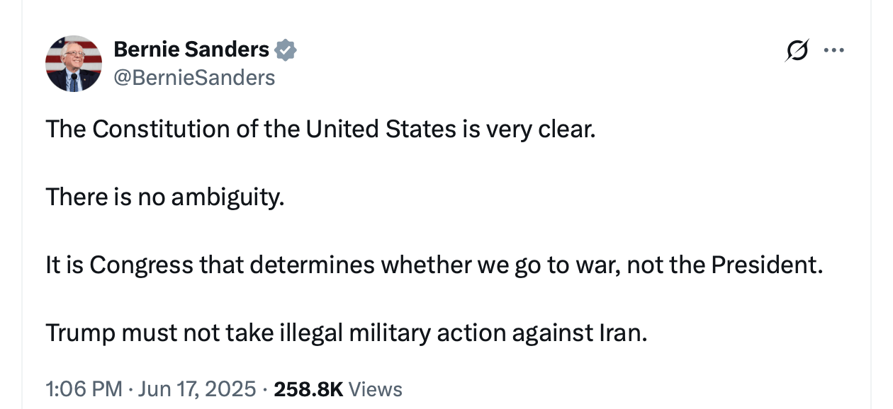 Topartiske lovgivere indgiver resolution for at holde USA ude af Israel-Iran konflikten Topartiske lovgivere indgiver resolution for at holde USA ude af Israel-Iran konflikten