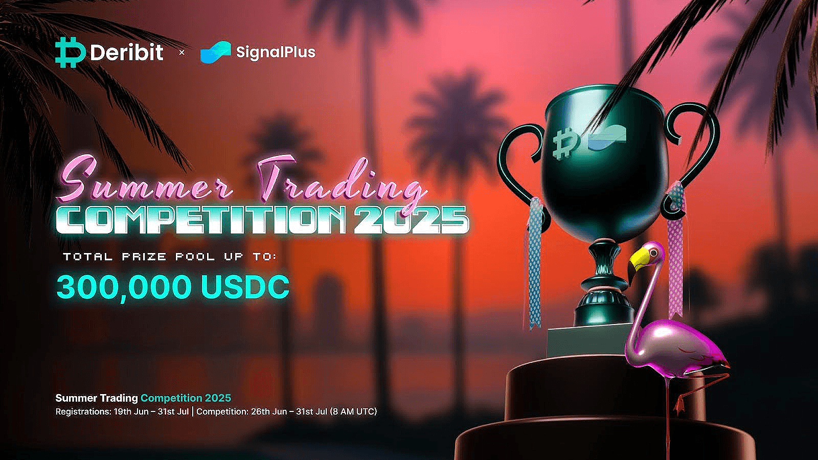 Deribit and SignalPlus Launch The Summer Chase Trading Competition 2025  Featuring a $300,000+ USDC Prize Pool – Standard PR Bitcoin News