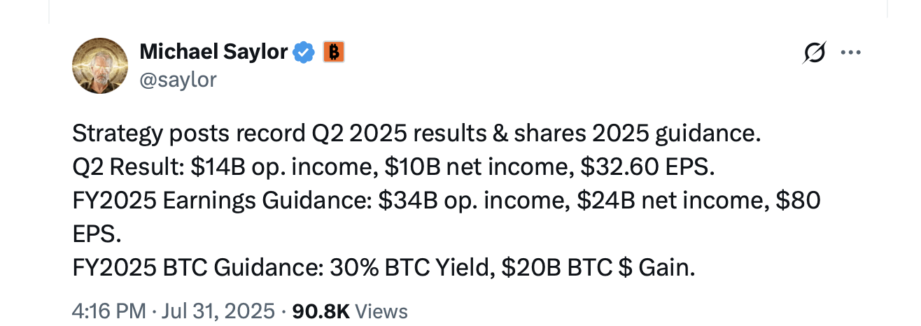 Trimestre Récord: Strategy Gana $10B, Presenta Oferta de $4.2B para Comprar Más Bitcoin