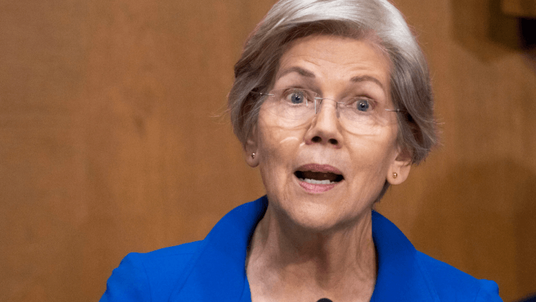 Senator Elizabeth Warren Says Crypto Deregulation Could ‘Blow Up’ Wall Street