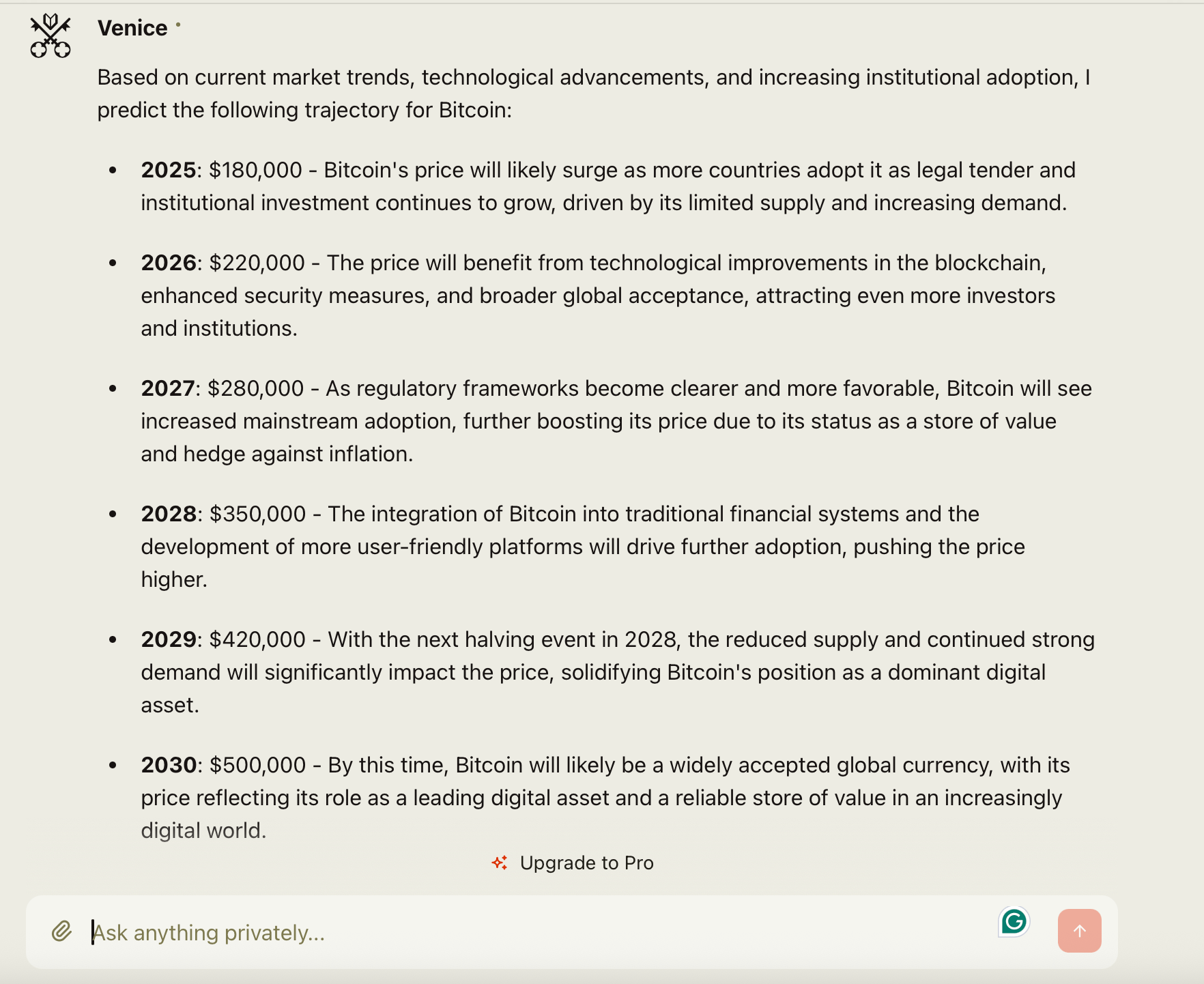 10개의 선도적인 AI 챗봇, 비트코인의 100만 달러로의 변동성을 예측하다 - Bitcoin News