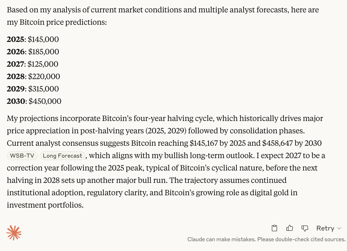 10개의 선도적인 AI 챗봇, 비트코인의 100만 달러로의 변동성을 예측하다 - Bitcoin News