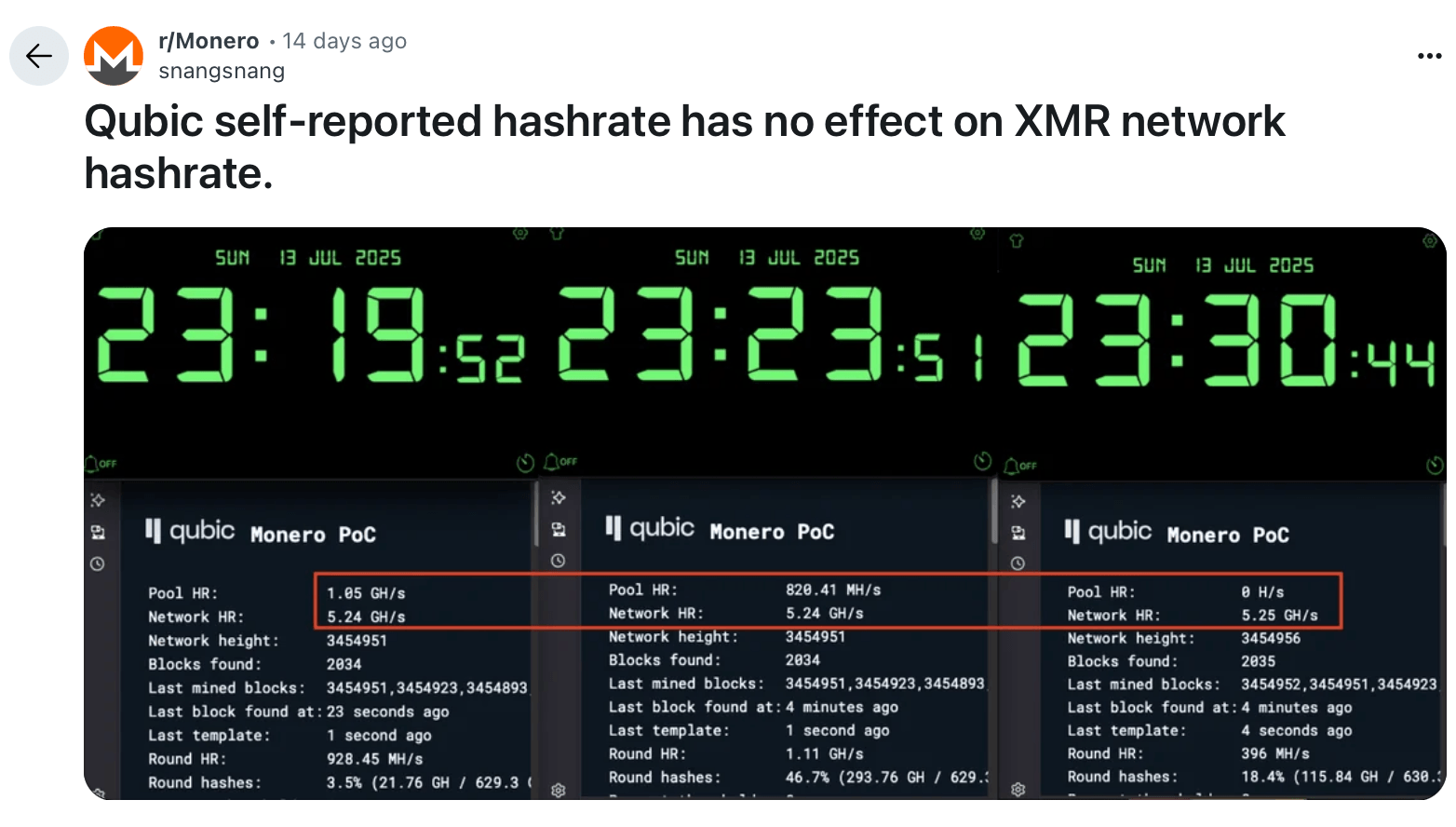 Monero enfrenta ameaça iminente de ataque de 51% do rival Blockchain Qubic Monero enfrenta ameaça iminente de ataque de 51% do rival Blockchain Qubic