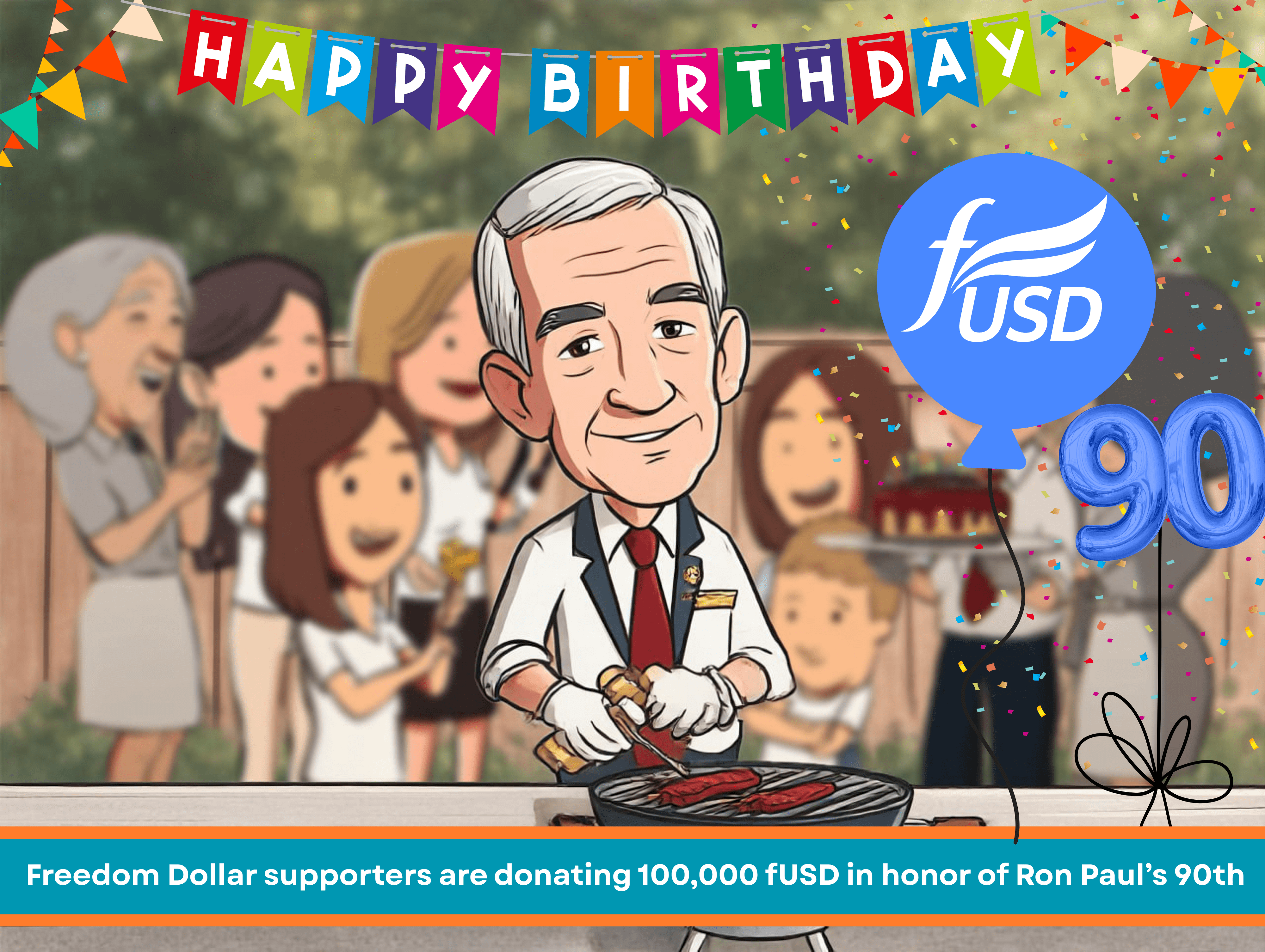 Bhreithlá 90ú Ron Paul Spreagann Síntiús $100K Freedom Dollar Bhreithlá 90ú Ron Paul Spreagann Síntiús $100K Freedom Dollar