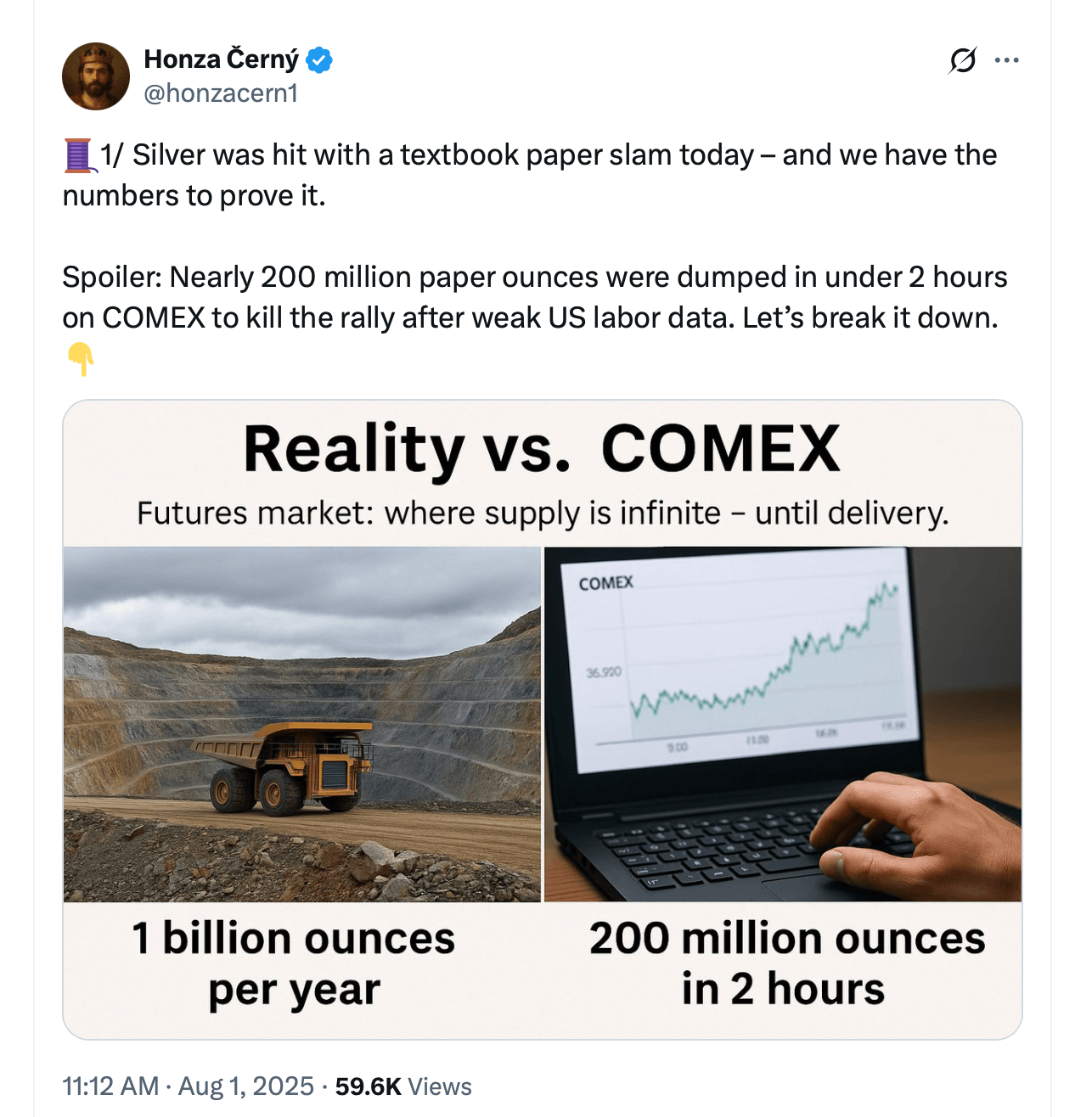 Papír vs. Fyzický: Propad stříbra zvýrazňuje obavy z nerovnováhy na trhu Papír vs. Fyzický: Propad stříbra zvýrazňuje obavy z nerovnováhy na trhu