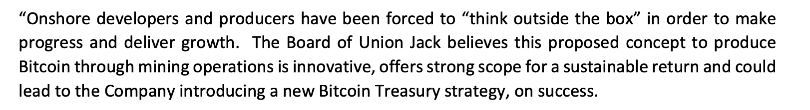 Union Jack Oil Plans Bitcoin Mining Using Stranded Gas, Considers BTC Treasury Union Jack Oil Plans Bitcoin Mining Using Stranded Gas, Considers BTC Treasury