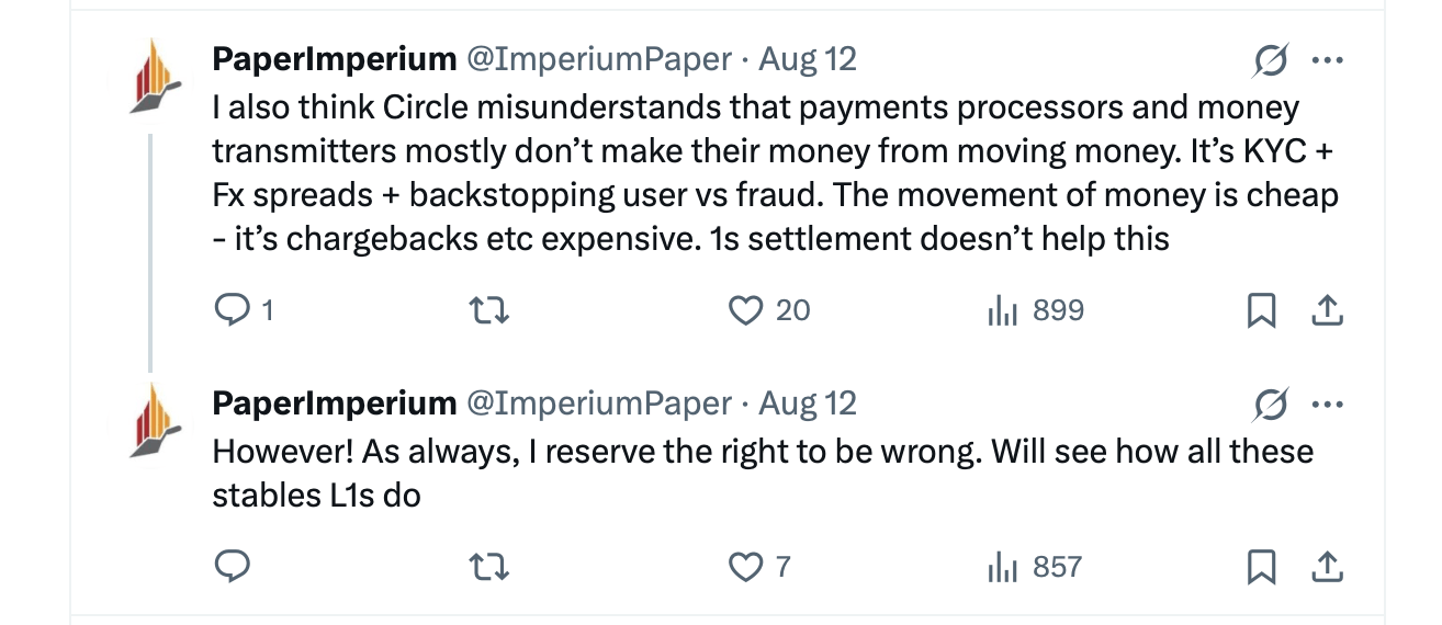 Запуск блокчейнов L1 от Stripe и Circle вызывает недовольство отрасли Запуск блокчейнов L1 от Stripe и Circle вызывает недовольство отрасли