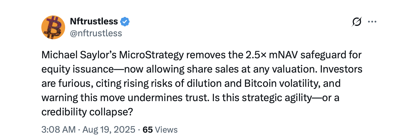 Por trás do Debate sobre o mNAV da Strategy: Alavancagem, Risco e Bitcoin Por trás do Debate sobre o mNAV da Strategy: Alavancagem, Risco e Bitcoin