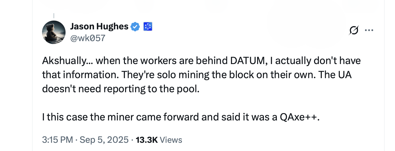 Ocean Mining Zdumiona, gdy Mikro Górnik Bitcoin o 5 TH/s Znajduje Blok w Loterii Wydobywczej Solo Ocean Mining Zdumiona, gdy Mikro Górnik Bitcoin o 5 TH/s Znajduje Blok w Loterii Wydobywczej Solo