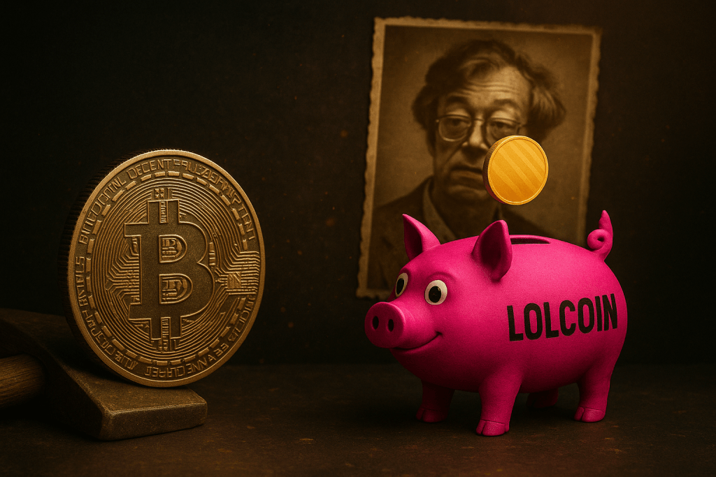 The Forgotten Trickster of Bitcoin: The Untold Story of Mitsubishi Goldstein and the Genesis of Memecoins