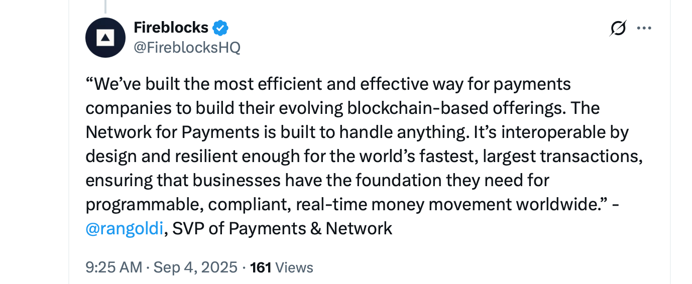 Fireblocks Launches Stablecoin Payments Network With Single-Integration Access Fireblocks Launches Stablecoin Payments Network With Single-Integration Access